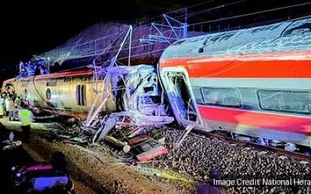 High speed train collision in southern Spain leaves at least 21 dead