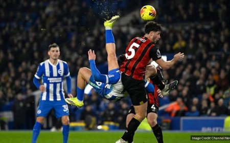 Kostoulas overhead kick saves Brighton against Bournemouth