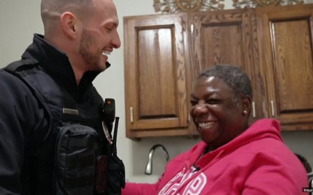 A grief-filled woman spent months sleeping in the cemetery where her husband is buried. Then "an angel" came to her rescue.