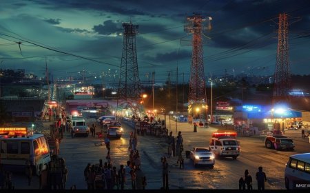 Woman Climbs High-Tension Tower After Dispute Over Fair Ride, Rescued
