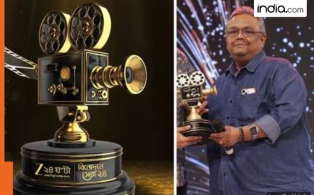 Zee 24 Ghanta Binodone Sera 24: Indradeep Dasgupta wins best director for ‘Grihapravesh’, celebrating bengali cinema’s visionaries