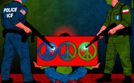 Rebecca Hendin on policing protest in the US and Iran – cartoon