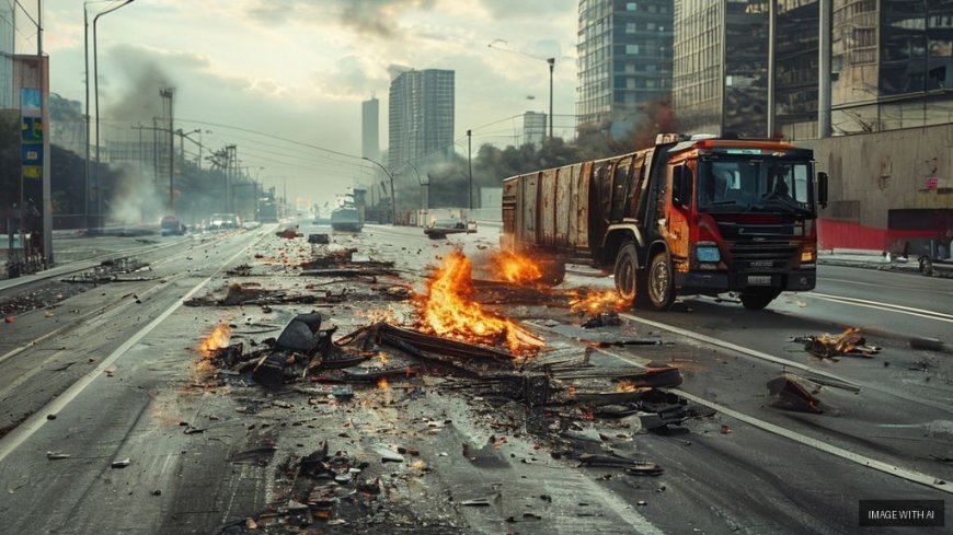 Fatal Highway Accident on KMP Expressway Claims Two Lives, Destroys Valuables