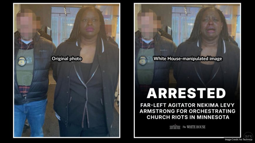 White House alters arrest photo of ICE protester, says "the memes will continue"