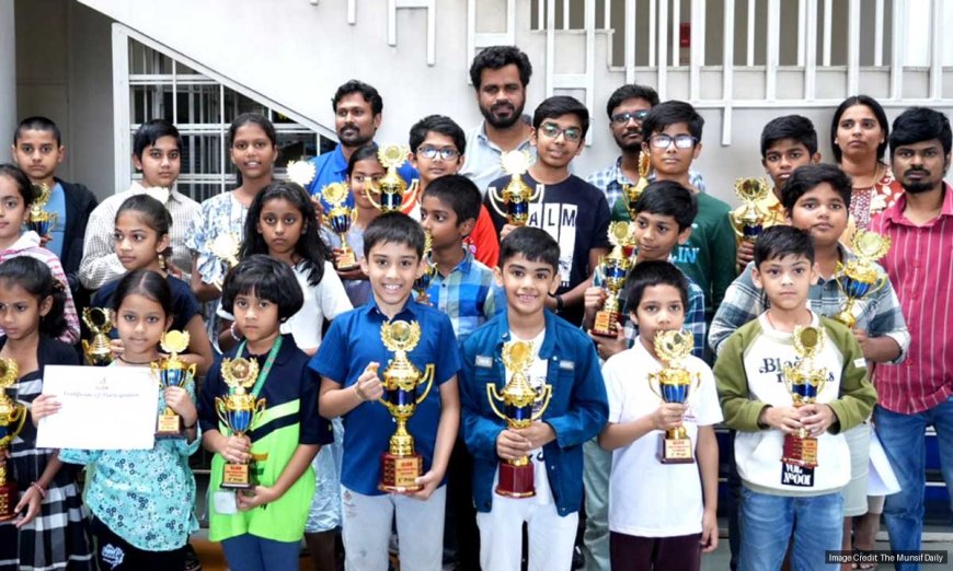 “SLAN Inter-School Chess Tournament Concludes with Top Performers from Hyderabad Schools”