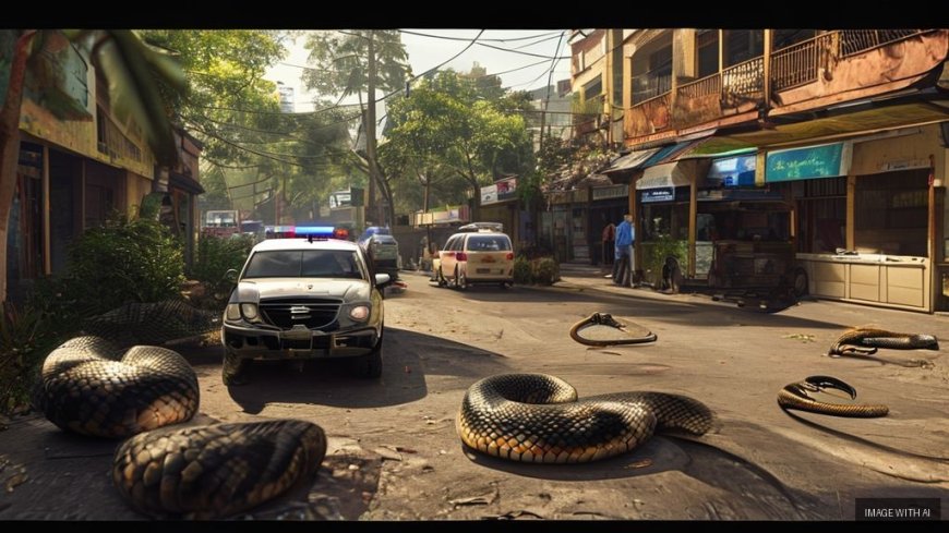 Giant Cobra Found in School Kitchen, Causing Panic