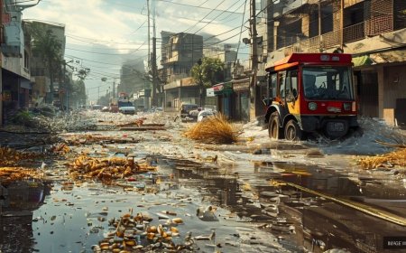 Sugarcane Tractor Overturns in Kolhapur, Causes Pipeline Burst and Basement Flooding