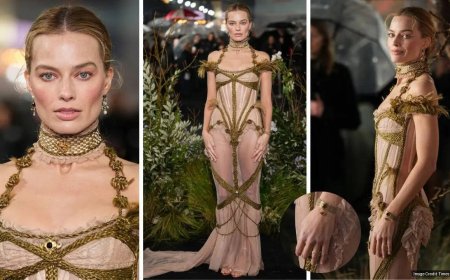 Margot Robbie Wore a Replica of Charlotte Brontë’s Mourning Bracelet at the Wuthering Heights London Premiere